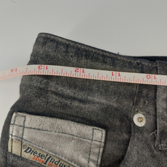 Diesel Diesel Womens Grupee-ne Super Slim Skinny Jean Gray Silver Size 24 - Picture 11 of 12